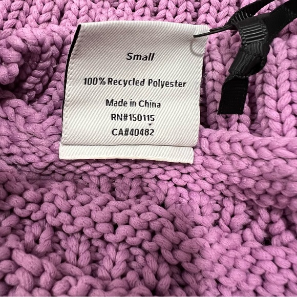 Varley Fillmore Twisted Knit Crewneck Relaxed Fit  Smokey Grape Sweater S NWT - Picture 6 of 6